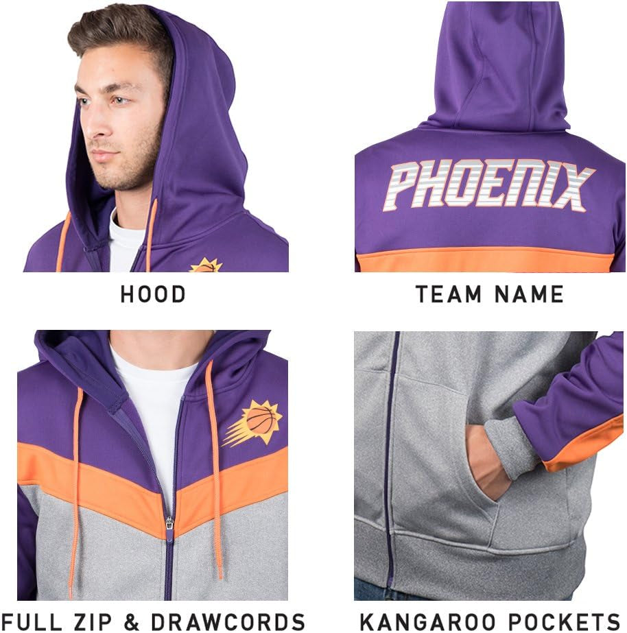 NBA Men'S Soft Fleece Full Zip Jacket Hoodie