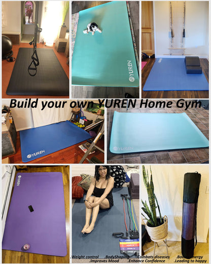 Large Yoga Mat 78X51" 10Mm Thick Foam Exercise Mat for Home Gym Pilates Floor Workout Black