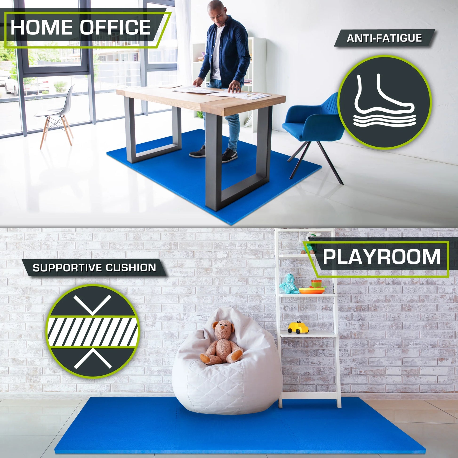 Extra Thick Puzzle Exercise Mat 3/4" EVA Foam Tiles