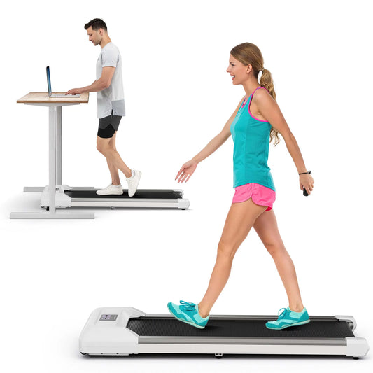 Superfit 0.6-3.8MPH Walking Pad under Desk Treadmill with Remote Control and LED Display Pink
