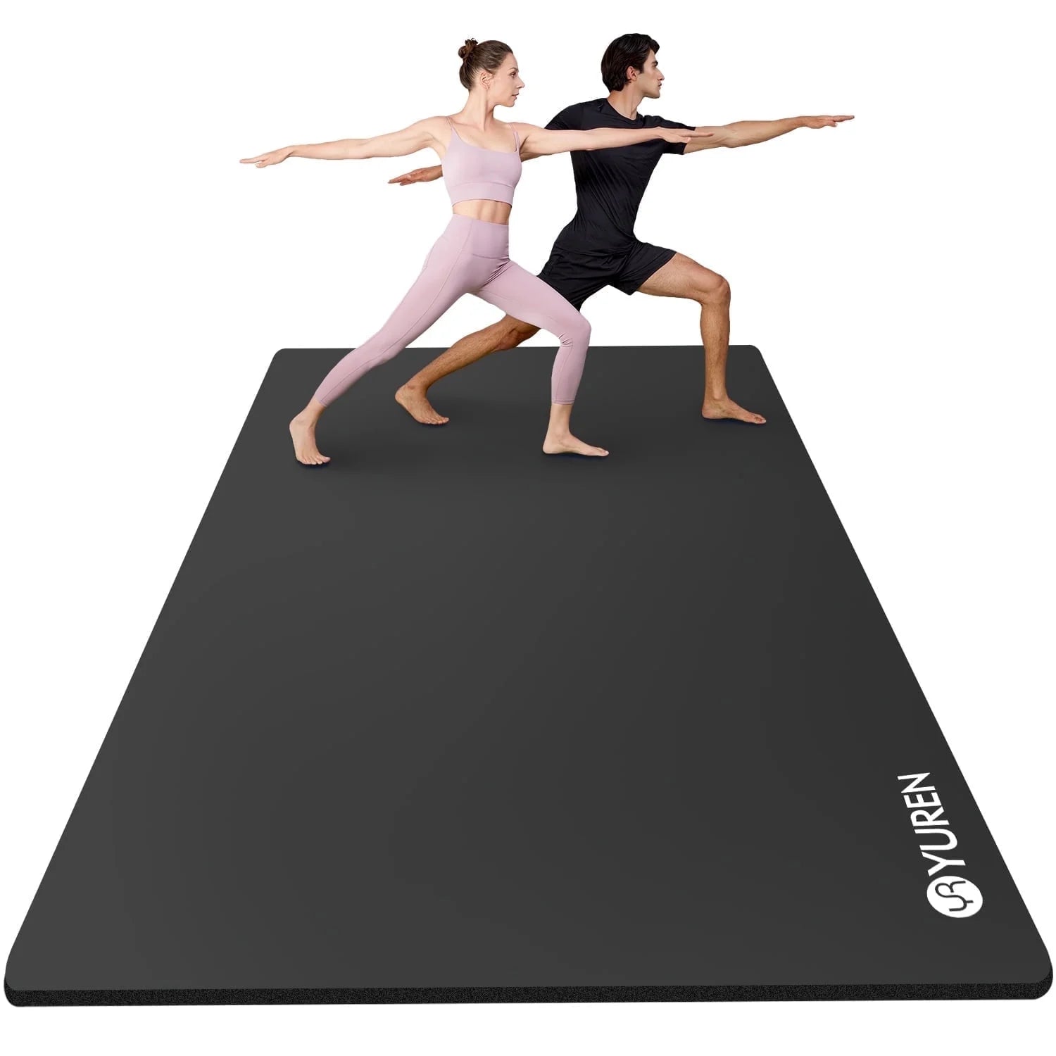 Large Yoga Mat 78X51" 10Mm Thick Foam Exercise Mat for Home Gym Pilates Floor Workout Black