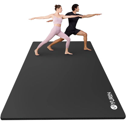 Large Yoga Mat 78X51" 10Mm Thick Foam Exercise Mat for Home Gym Pilates Floor Workout Black